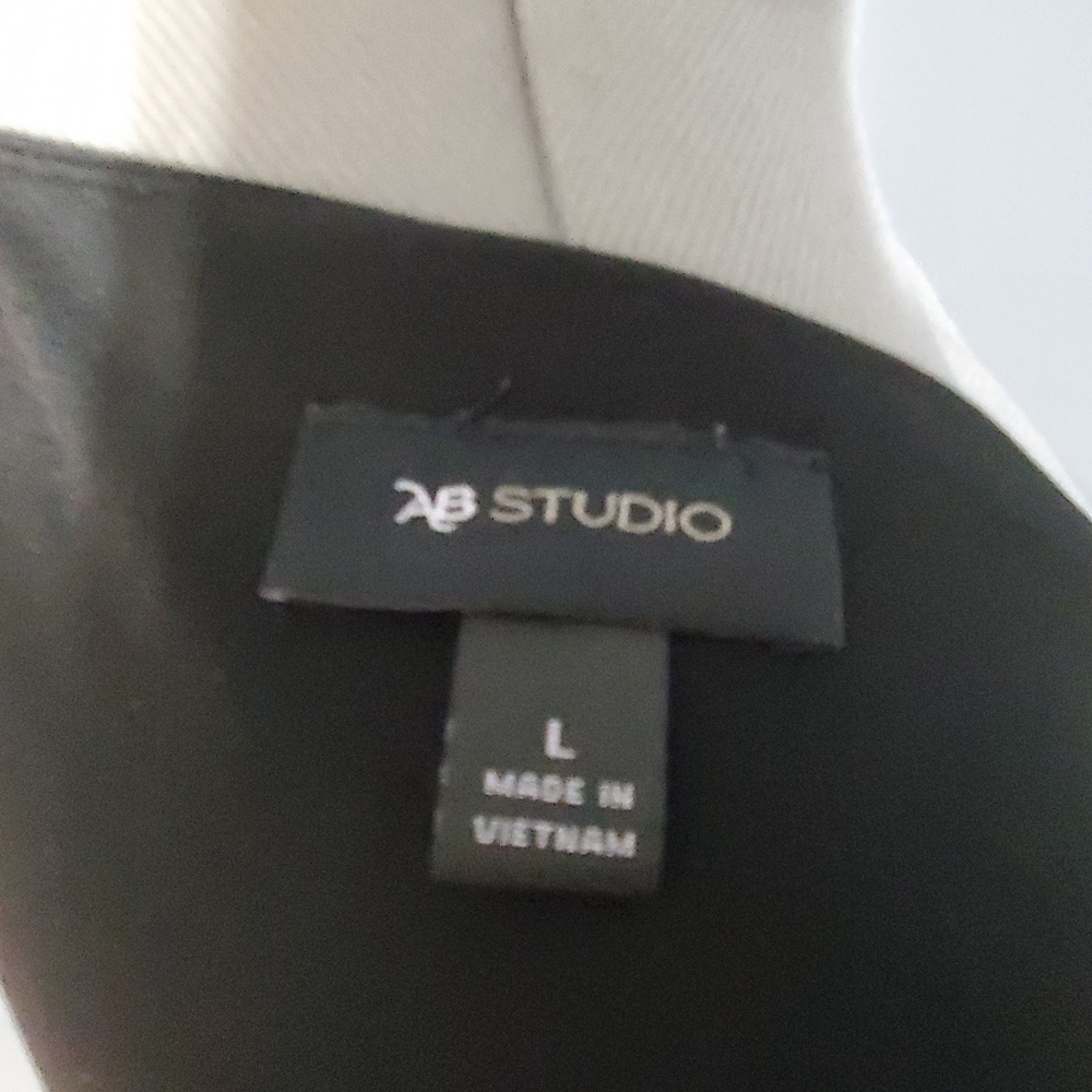 AB Studio Black and Blue Patterned Maxi Dress Size Large - Picture 7 of 8